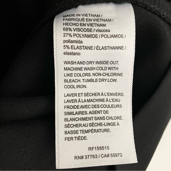 Rafaella Black Straight-Leg Pull On Dress Pants Size Large - Picture 4 of 7